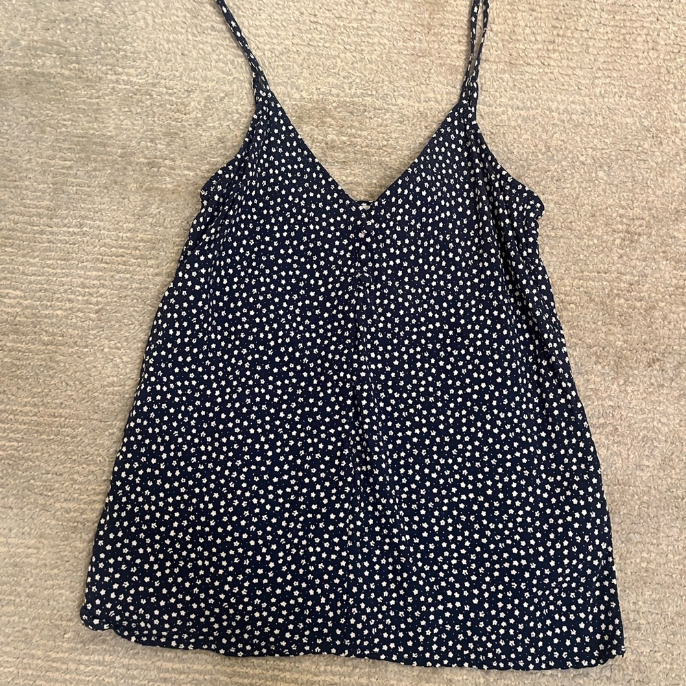 & Other Stories Navy and White Camisole